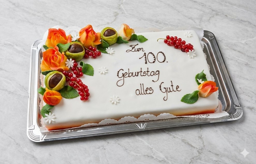 Torte herbstlich 100. Geburtstag