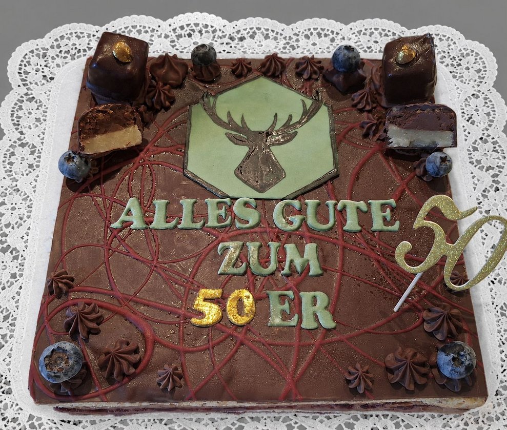 Torte mit Pralinen zum 50.Geburtstag